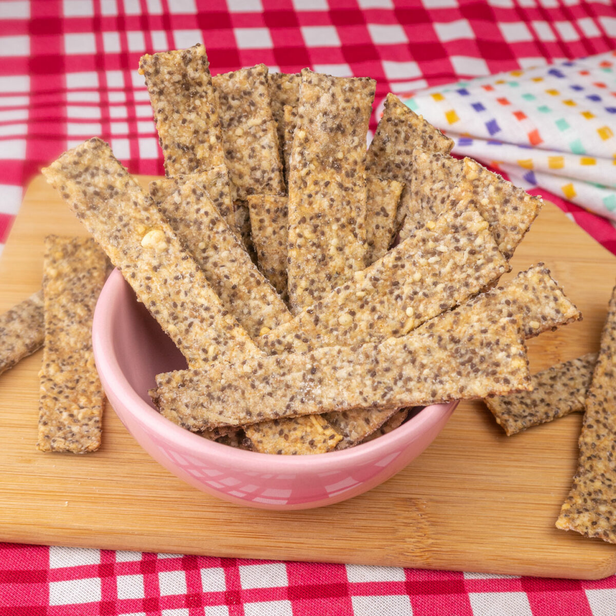 Biscoito salgado de chia